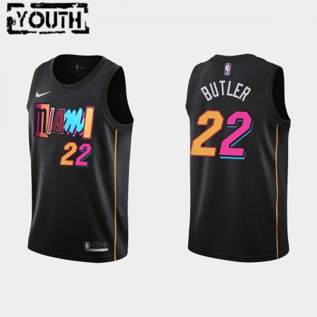 Maillot Basket Miami Heat Jimmy Butler 22 Nike 2021-22 City Edition Swingman - Enfant